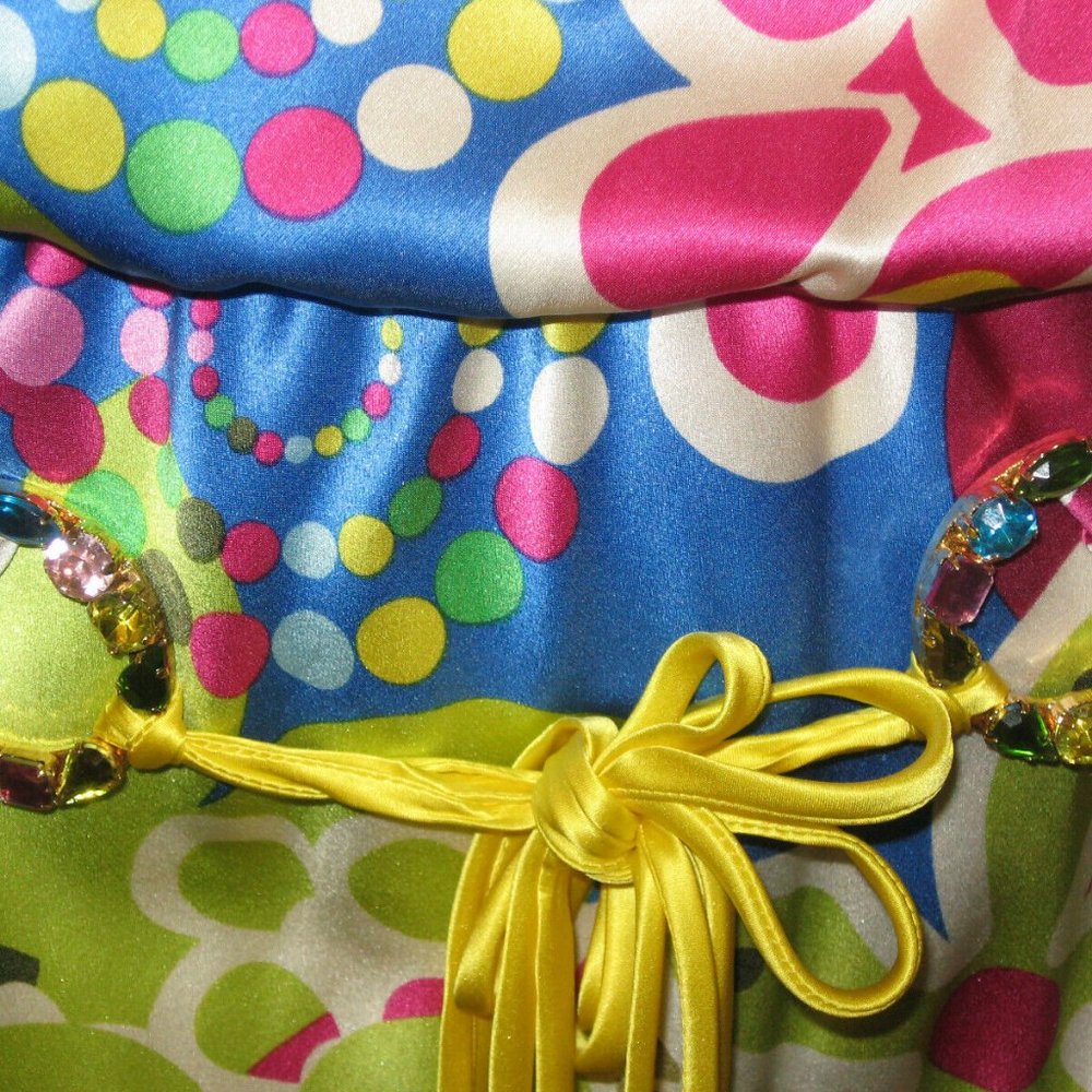 Ginger & Java Multi Color Silk Dress Size S As Se… - image 4